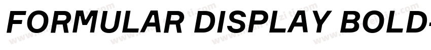 FORMULAR DISPLAY BOLD字体转换